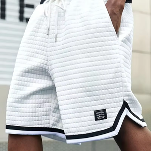 Material transpirable elástico de textura de bloqueo de Color popular para hombres con bolsillos diagonales, diseño de cordón - Product Image 1