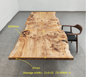 Tavolo in <span class=keywords><strong>Legno</strong></span> <span class=keywords><strong>Massello</strong></span> con Bordo Naturale, Design Moderno, Resistente, per Cucina/Soggiorno/<span class=keywords><strong>Sala</strong></span> <span class=keywords><strong>da</strong></span> <span class=keywords><strong>Pranzo</strong></span>, 2,5m, Bestseller 2026 - Product Image 4
