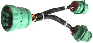 Grün Typ 2 J1939 Deutsch 9 Pin Stecker Splitter Y Kabel Diagnose Kabelbaum für LKW Freightliner GPS ELD Anhänger - Product Image 5