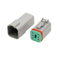 Kit de connecteurs électriques automobiles DT gris robustes à 6 voies, étanches, avec joint vert pour VTT, UTV, engins de construction, bateaux