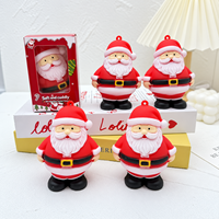 En gros Jouet anti-stress souple Père Noël en TPR, sensoriel, à presser, pour Noël, cadeau de fête, cadeau de Noël pour le bas de l'arbre