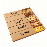 25cm Pizza-Schiebeschachtel mit individuellem Logo, rechteckige Pizza-Kartonschachtel zum Mitnehmen, Papierverpackung für Fast Food