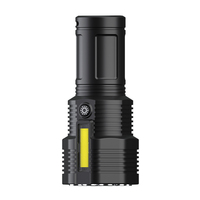 Lampe torche rechargeable QXMOVING 10W en ABS pour extérieur, 12 LED, avec lumière latérale COB pour situations d'urgence