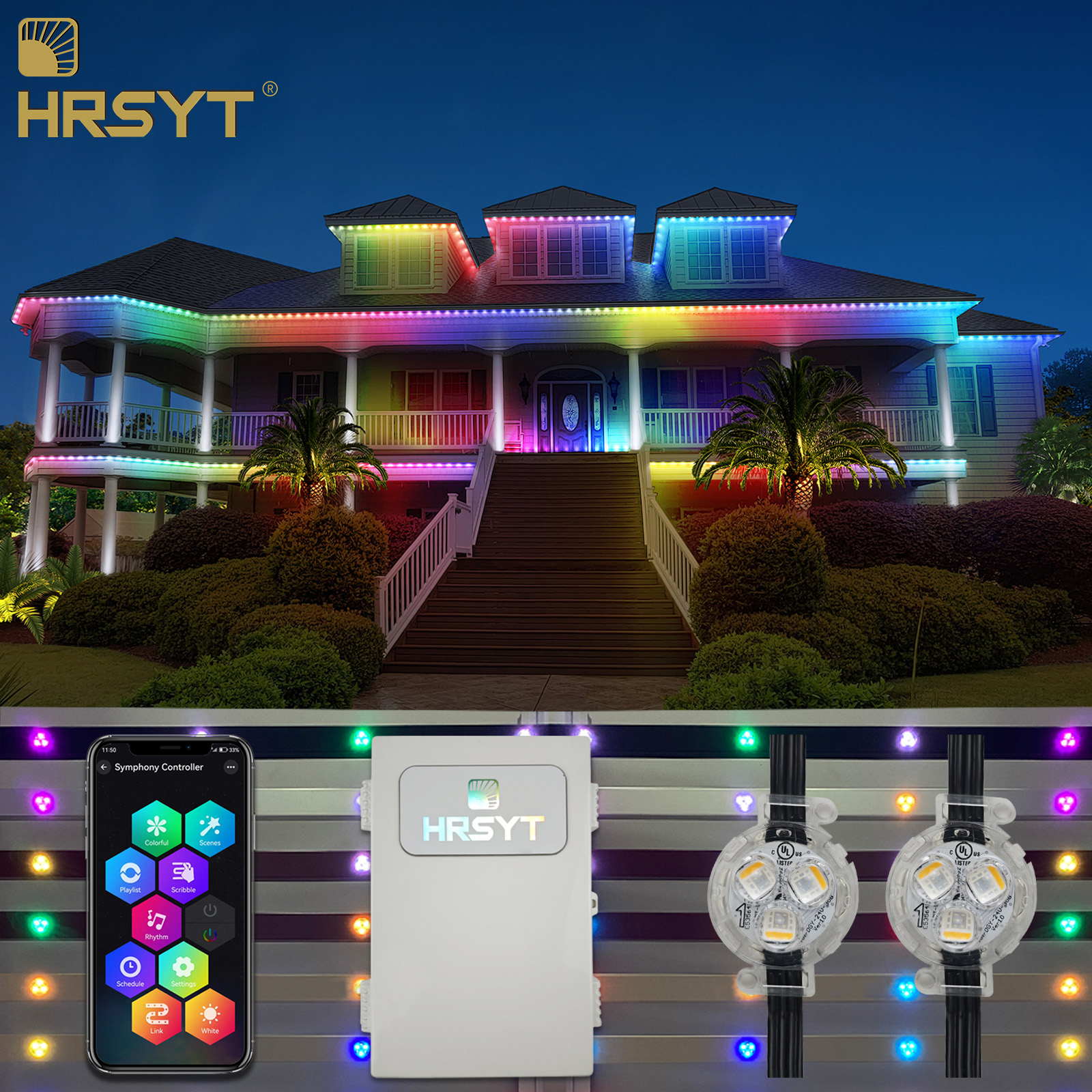 Цифровой пиксельный светильник RGB-адресат 300 Вт WS2811 пиксельный Светодиодный точечный светильник