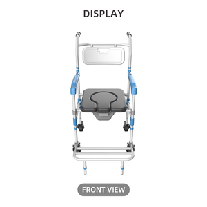 Fauteuil roulant pour toilettes et douche spécifiques aux personnes âgées/handicapées - Design antidérapant, pliable, essentiel pour les soins à domicile - Product Image 1