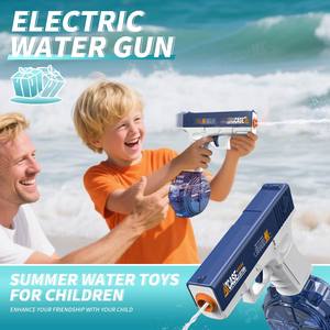 Pistolas de Agua Eléctricas Automáticas Mini Nuevas de Verano 2025 V2 para Niños, Potente Juguete de Juego de Piscina de Color Azul y Rosa, Pistola de Agua de Largo Alcance - Product Image 6