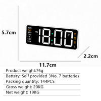 Desktop LED Geräuschloser Batteriebetriebener Moderner Minimalistischer Digitaler Wecker mit Studienorientiertem Countdown-Timer Schreibtischuhr
