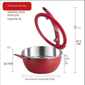 Olla térmica comercial con tapa y aislamiento de agua, con cubierta transparente para buffet, calentador de alimentos para buffet - Product Image 3