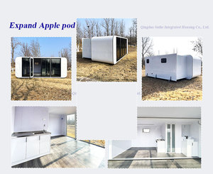 บ้านสำเร็จรูปโครงสร้างเหล็กแบบขยายได้ กันน้ำ ทันสมัย สไตล์ Apple พร้อมห้องน้ำและห้องนอน สำหรับอาคารสำนักงาน - Product Image 2