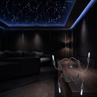 Kit de plafonnier LED RVBW à fibres optiques 8,5W en aluminium 12V pour voiture/cinéma maison, effet ciel étoilé, IP20