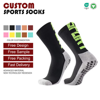 Chaussettes de sport antidérapantes pour football, soccer, basket-ball, course à pied, épaisses, avec fond en tissu éponge, longues
