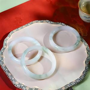 Mode Armband Großhandel 52-56mm natürliche Myanmar Violet Jadeit Jasper Jade Armreif Charm Armreifen - Product Image 5