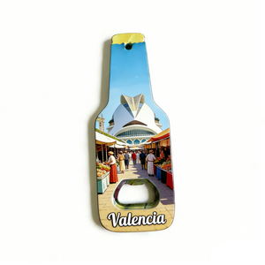 Nouveau design, ouvre-bouteille aimanté pour réfrigérateur, souvenir de ville personnalisé, Valladolid, Valence, Turquie, Sicile - Product Image 3