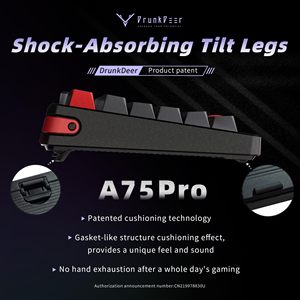 DrunkDeer A75 <span class=keywords><strong>Pro</strong></span> Teclado con interruptor magnético Disparador rápido Teclado mecánico para juegos RGB Compacto <span class=keywords><strong>TKL</strong></span> 82 teclas USB con cable con perilla - Product Image 5