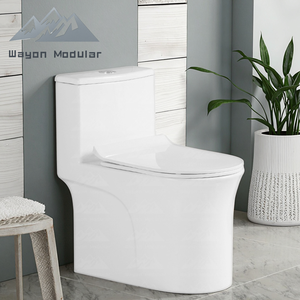 โถสุขภัณฑ์แบบชิ้นเดียว ไวออน โมเดิร์น ไวท์ ระบบไซฟอน รุ่น 1280C เซรามิก ได้รับการรับรองมาตรฐาน CE CUPC SASO รุ่น WW-ZBQ - Product Image 3