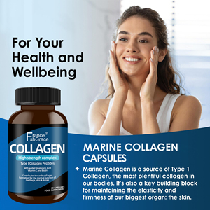 Capsule Premium di Peptidi di Collagene 60 Capsule per la Salute di <span class=keywords><strong>Unghie</strong></span>, <span class=keywords><strong>Capelli</strong></span> e Pelle <span class=keywords><strong>Integratore</strong></span> di Collagene Marino - Product Image 3