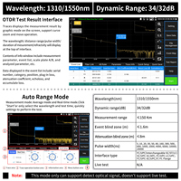 Rsrteng OTDR RSO-73 1310/1550nm 34/32dB Cartographie d'événements LS OPM OLS Testeur de câbles 7" 1280x800 WiFi Adaptateurs de fibres optiques