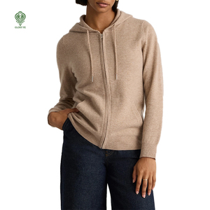 Maglione da donna in maglia cashere morbido personalizzato con cappuccio da donna, - Product Image 1