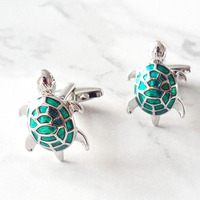 Boutons de manchette mignons en forme de tortue, boutons de chemise, 1 paire, ensemble de boutons de manchette en forme de tortue pour homme, bijoux, cadeau, durable et utile
