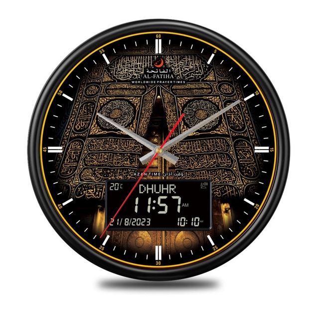 Muslim Islamic Islam Stylish Azan Adhan Prayer Reminder Alarm Mosque Wall Clock Prayer Time Hijri Digital LED Azan