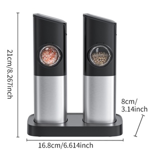 100ml Rechargeable Electric Salt and <b>Pepper</b> <b>Grinder</b> Set Usb Automatic Gravity Salt and <b>Pepper</b> <b>Grinder</b> Set - Product Image 3