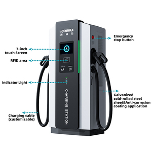 Stations de recharge pour voitures électriques HAIDIRA 60Kw 240Kw, état neuf, prix compétitif, vente en gros, station de recharge au sol - Product Image 5