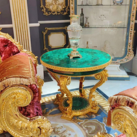 Produit personnalisé en malachite pierre naturelle verte table console et table d'appoint de luxe
