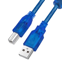 Cable de Datos USB 2.0 de Alta Velocidad con Blindaje Trenzado, Carga Rápida de 5A para Impresoras, Teléfonos Móviles, Cámaras, Computadoras y Auriculares, 30 cm de Longitud