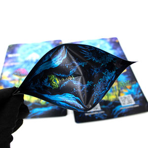 Sacs d'emballage alimentaire en mylar avec fermeture éclair, imperméables, résistants aux odeurs, à surface UV, personnalisés, en aluminium, à impression numérique - Product Image 2