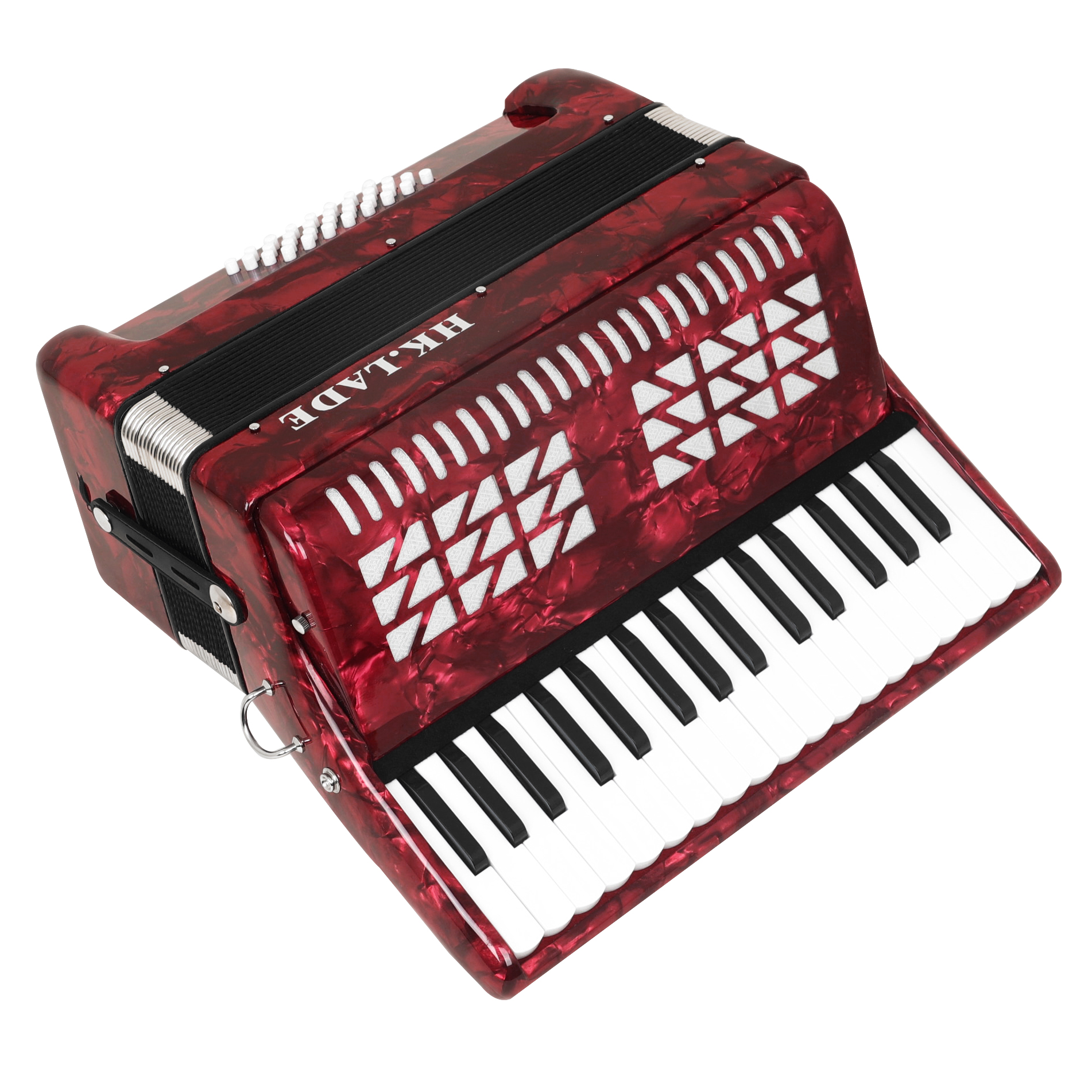 Red 32 Key 32 Bass Accordion – Professional Musical Instrument for