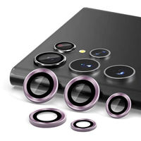 Protection d'écran en verre trempé 9H en aluminium métallique 3D à motif CD avec revêtement AR/AF anti-choc pour téléphone portable