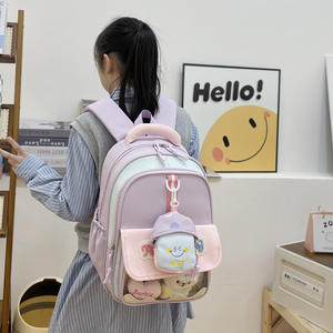 Sac à dos scolaire pour enfants, nouveau modèle, motif petit dinosaure, en nylon imperméable avec fermeture éclair et doublure en polyester - Product Image 5