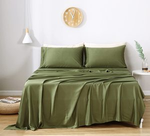 100% Cotton 300TC Duvet Cover Plain Silk <strong>Soft</strong> Twin Full Queen king Flat <strong>Sheet</strong> Fitted <strong>Sheet</strong> Set With Pillow case - Product Image 3