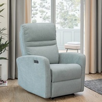 Sofá reclinable eléctrico Manual de diseño ergonómico, sofá cama individual de tela, para el hogar sillón de sala de estar, juego de sofá perezoso, mecedora