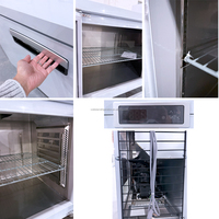 Ventilateur statique de refroidissement 3 portes contrôle numérique certifié CE table de travail cuisine réfrigérateur sous comptoir refroidisseur