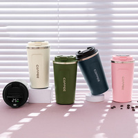 Gobelet Oem en vrac, gobelet cadeau Fahrenheit, bouteille d'eau intelligente en acier inoxydable bon marché avec affichage de la température par Led Termo
