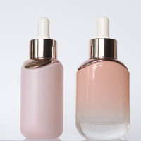Botol penitis kaca Serum Wajah mewah, kemasan botol serum/botol Foundation kosmetik 15ml 30ml 50ml
