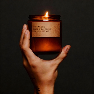 Bougie parfumée en cire de soja pure à combustion longue durée, en verre brun ambre de luxe, avec couvercle, pour la Saint-Valentin, Diwali - Product Image 1