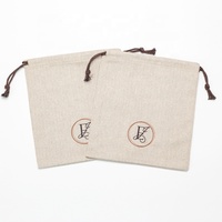 Pochette personnalisée à chevrons en lin avec cordon de serrage Sac de rangement cosmétique en coton biologique réutilisable recyclable promotionnel