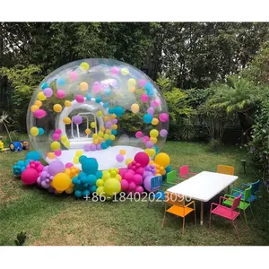 Barraca inflável geográfica transparente, barraca de bolha para acampamento ao ar livre da família, equipamento de acampamento, jardim, eventos