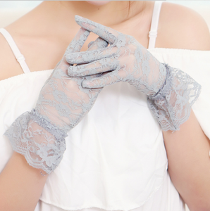 Go Party Hot Summer Wedding Bridal Bride Gloves 6 Colors Sexy Black & White Lace Driver Gloves & Mittens - Product Image 3