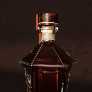 Botella de Vidrio Transparente Personalizada de 750 ml con Corcho para Whisky, <span class=keywords><strong>Vodka</strong></span>, Licores y Tequila - Product Image 6