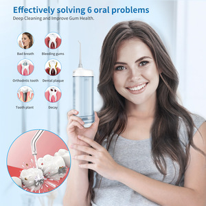 Irrigador bucal portátil de 230 ml con carga tipo C, impermeable IPX7, limpiador dental eléctrico para uso en casa y viajes. - Product Image 4
