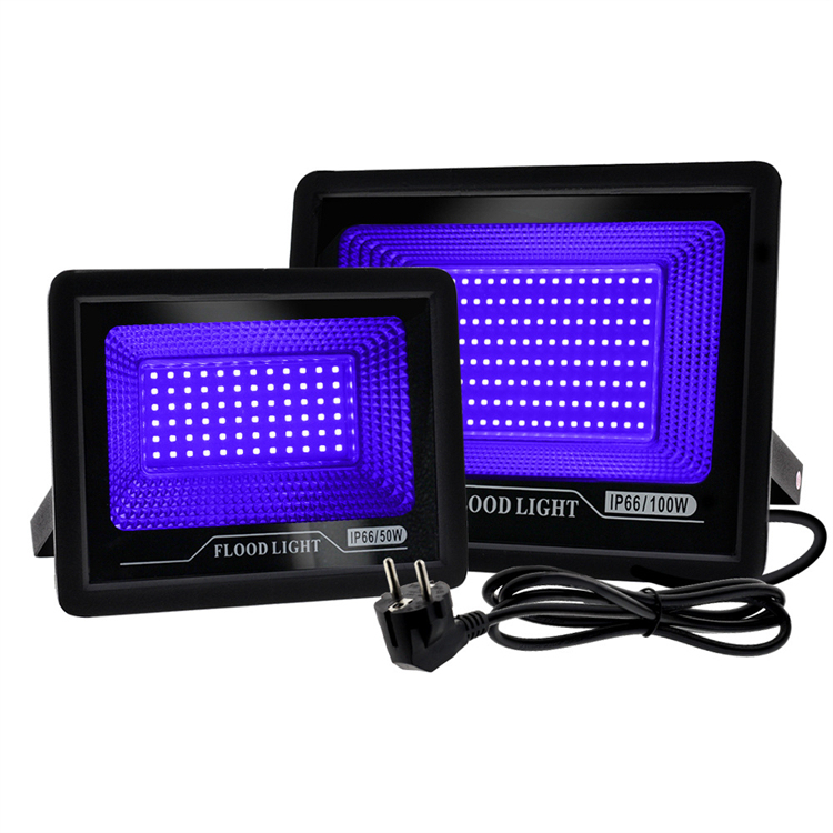 Factory Price IP66 Black Light Flood Light 50w to 150w 395 nm 405nm LED UV Lights UV Floodlight for Curing and Glow in Dark