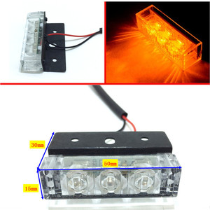 3LED 6 en 1 grille de voiture <span class=keywords><strong>flash</strong></span> 18LED grille <span class=keywords><strong>flash</strong></span> moto <span class=keywords><strong>flash</strong></span> <span class=keywords><strong>DC</strong></span> 12V - Product Image 3