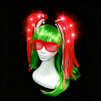 Nouveau modèle de bandeau LED lumineux pour Halloween, idéal pour les fêtes, le cosplay et les tresses, avec dreads colorés clignotants