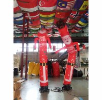 BOYI Poupée gonflable de Noël personnalisée, Père Noël dansant dans le ciel, mannequin gonflable agitant les bras
