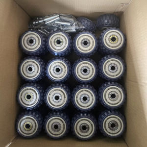 Roulettes pivotantes robustes en PVC gris de 6 et 8 pouces pour chariots et charioteries - Product Image 6