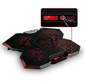 Support ergonomique <span class=keywords><strong>pour</strong></span> ordinateur <span class=keywords><strong>portable</strong></span> en métal maillé avec ventilateurs de refroidissement, base réglable en hauteur <span class=keywords><strong>pour</strong></span> bureau et gaming - Product Image 2