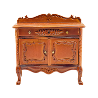 Maison de poupée miniature Table victorienne Armoire latérale en bois de luxe 1/6 Meubles à l'échelle 1/12